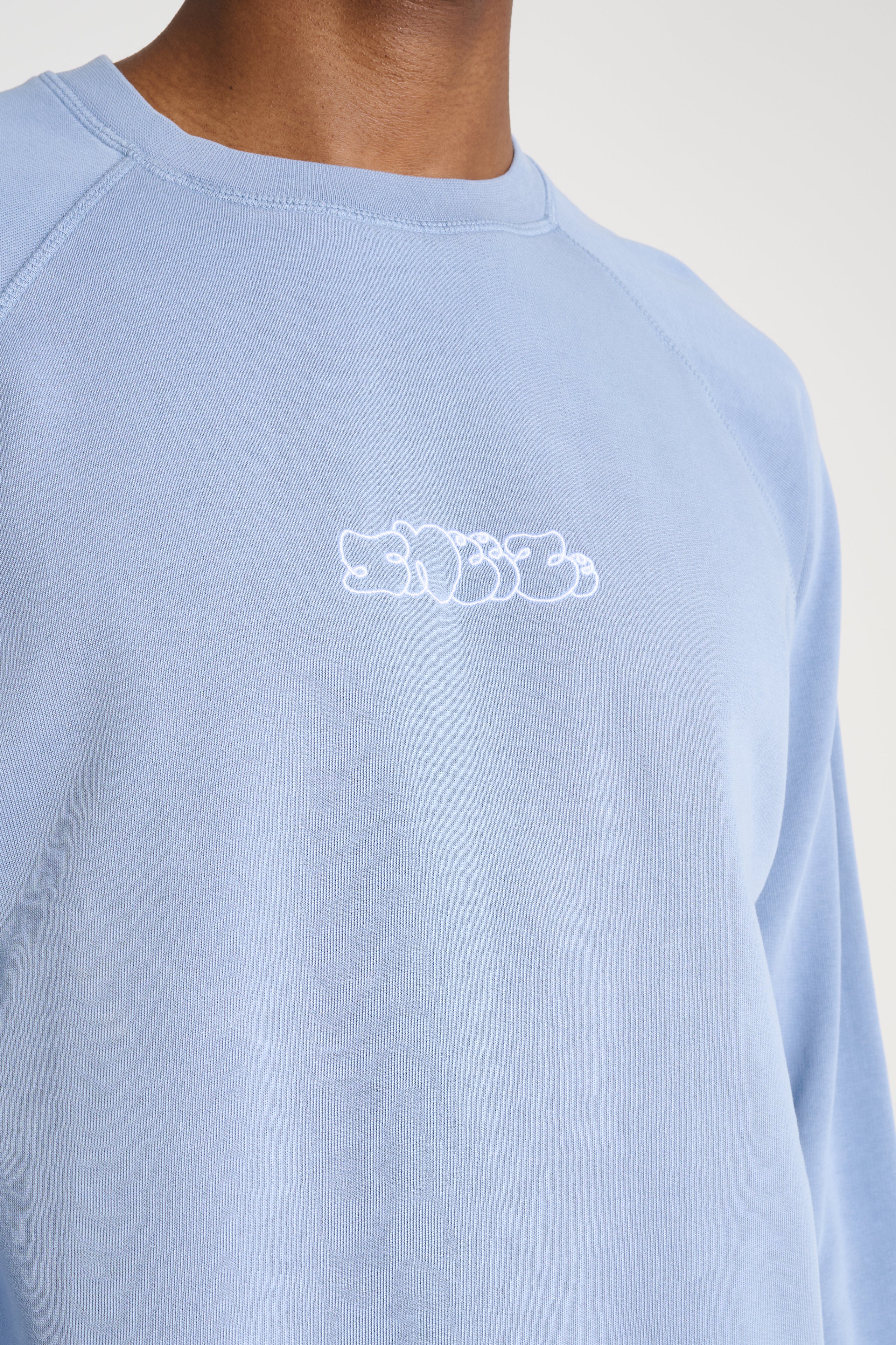 Très Bien / Sneeze Logo Crewneck Sweater Stone Blue