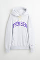 TRÈS BIEN x Champion Reverse Weave Arch Logo Hoodie Grey