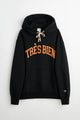 TRÈS BIEN x Champion Reverse Weave Arch Logo Hoodie Black