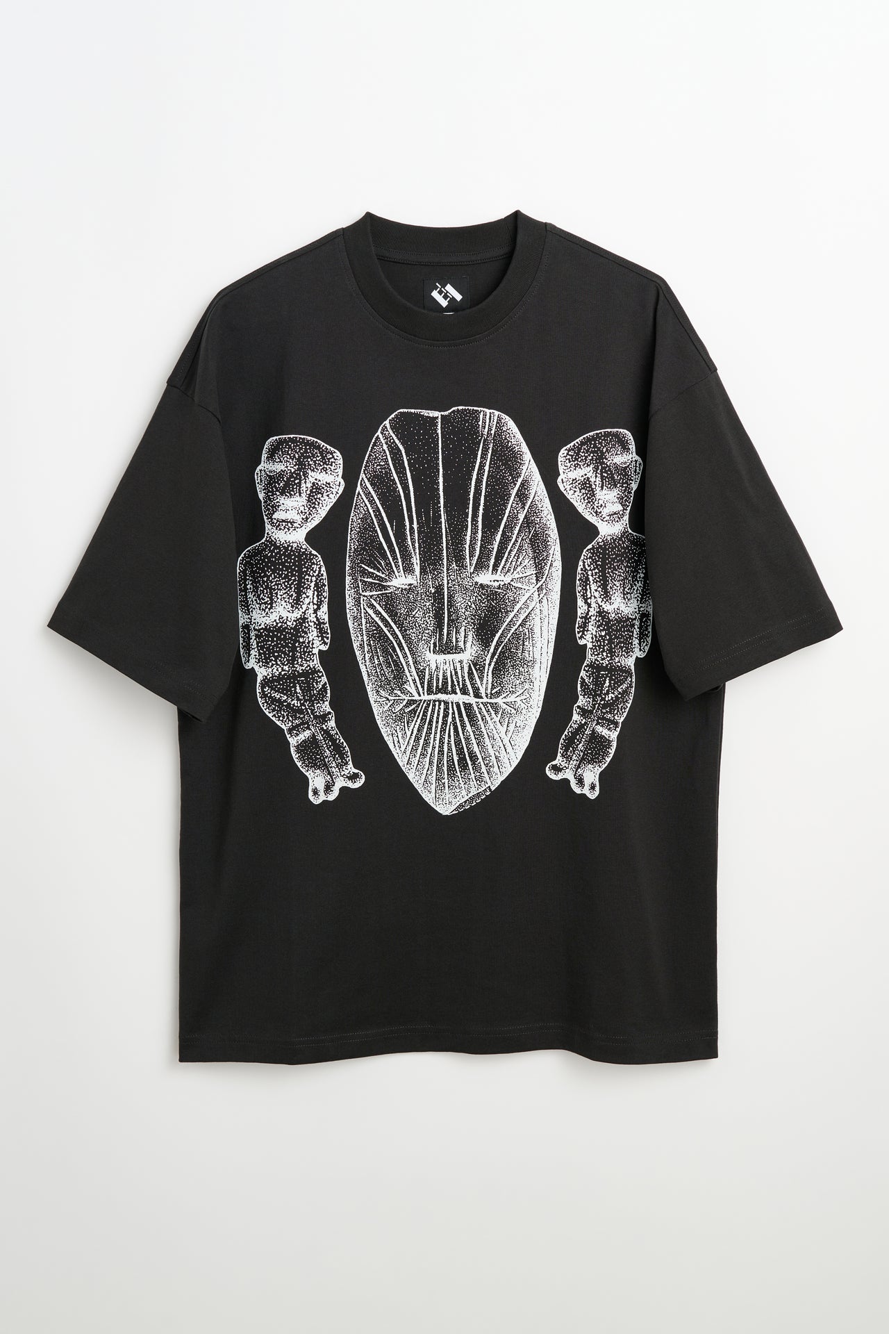 The Trilogy Tapes Face Figures Hands T-shirt Black