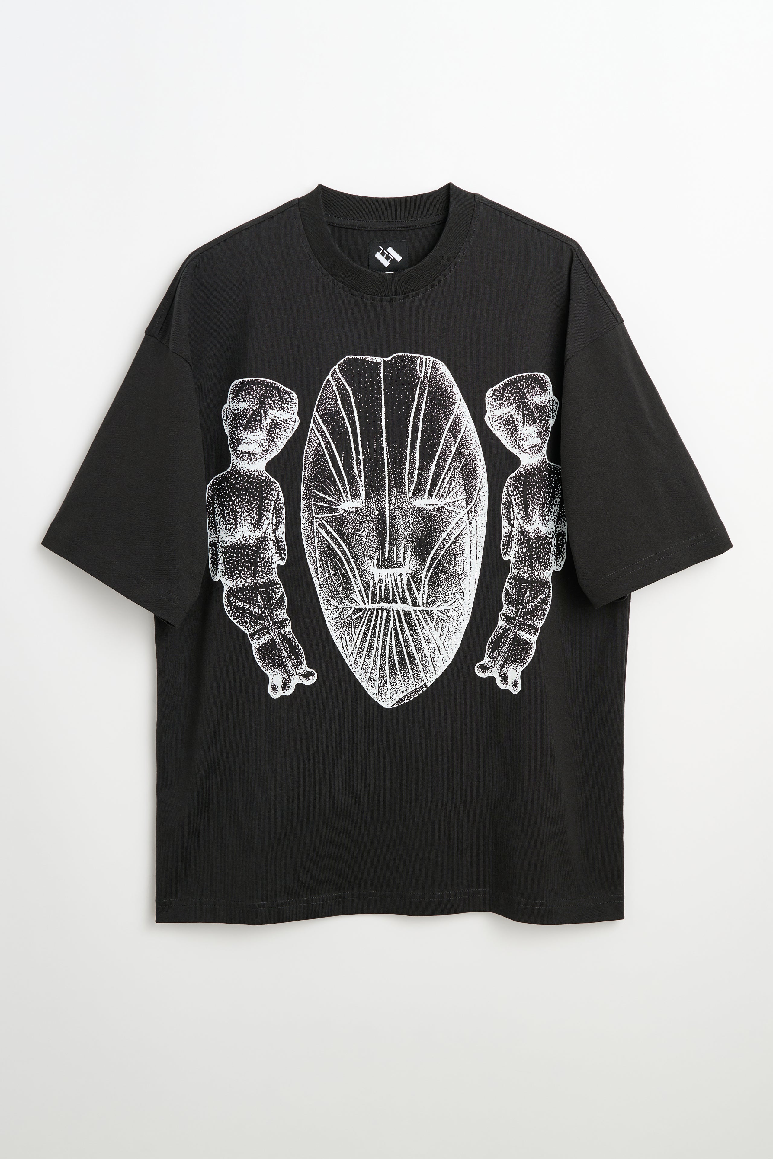 The Trilogy Tapes Face Figures Hands T-shirt Black