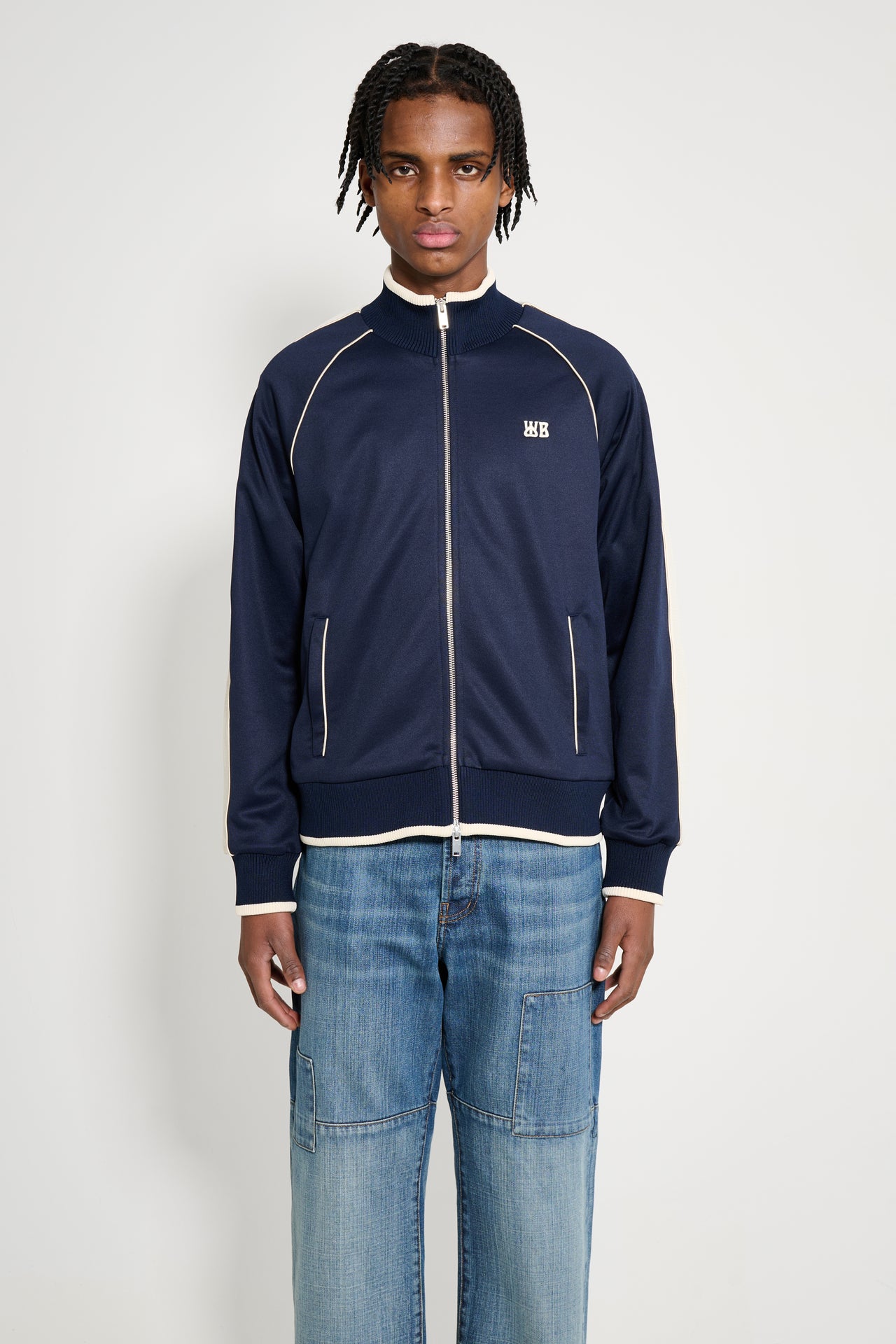 Wales Bonner Motion Track Top Navy / Ivory