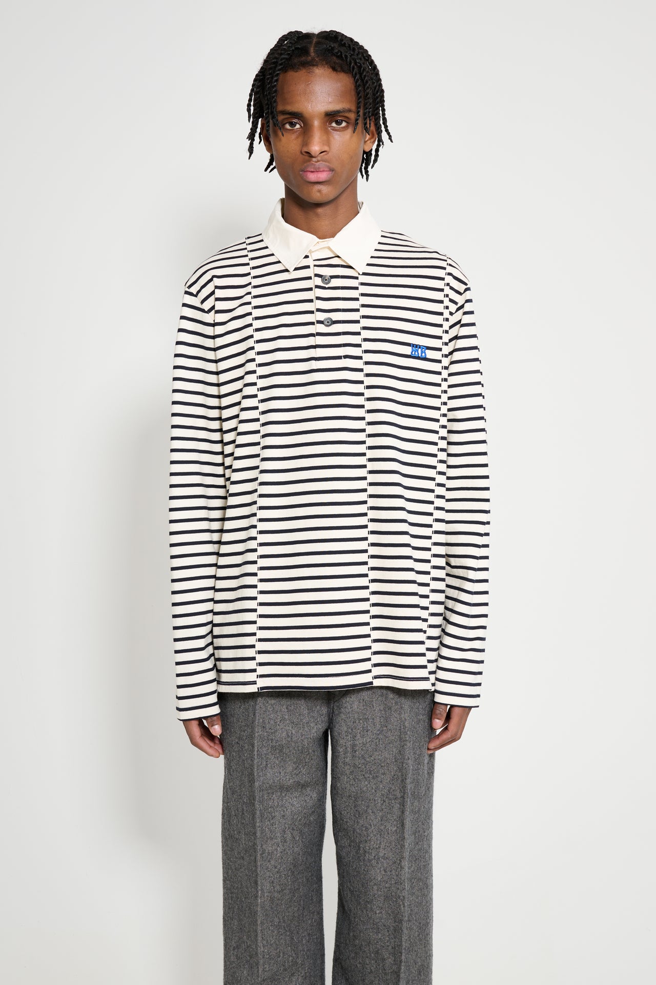 Wales Bonner City Polo Ivory / Navy