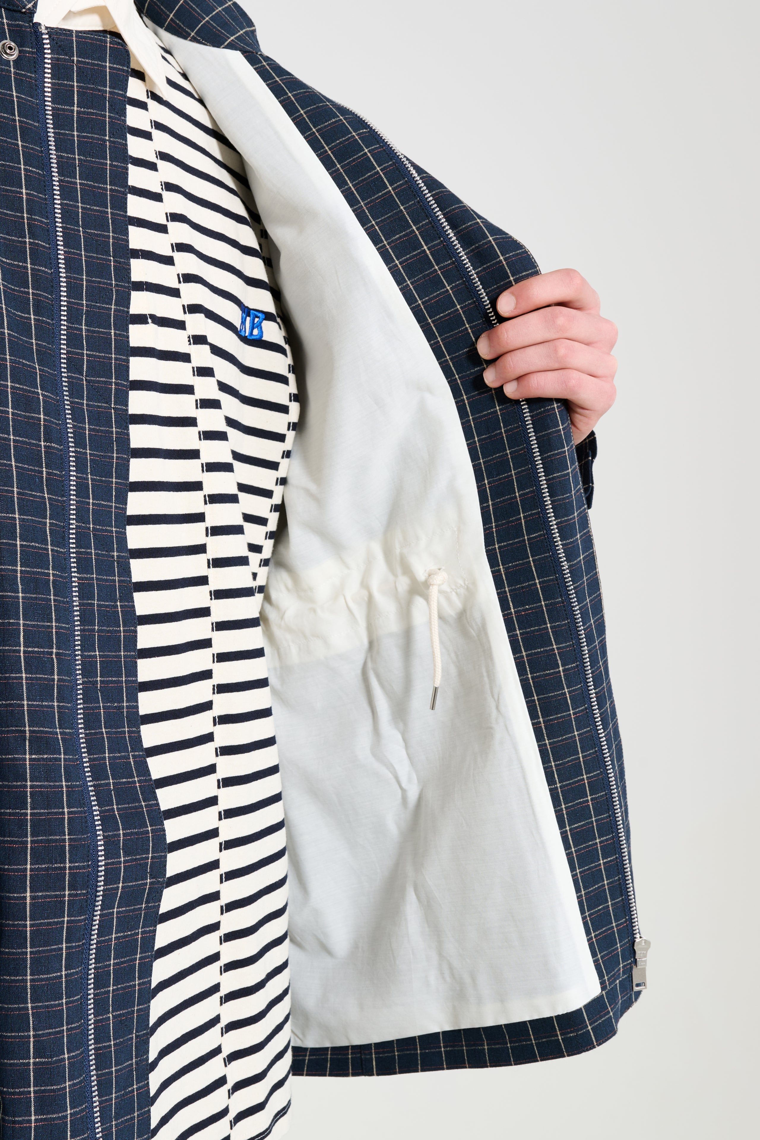 Wales Bonner Vision Field Jacket Navy / Ivory / Rust