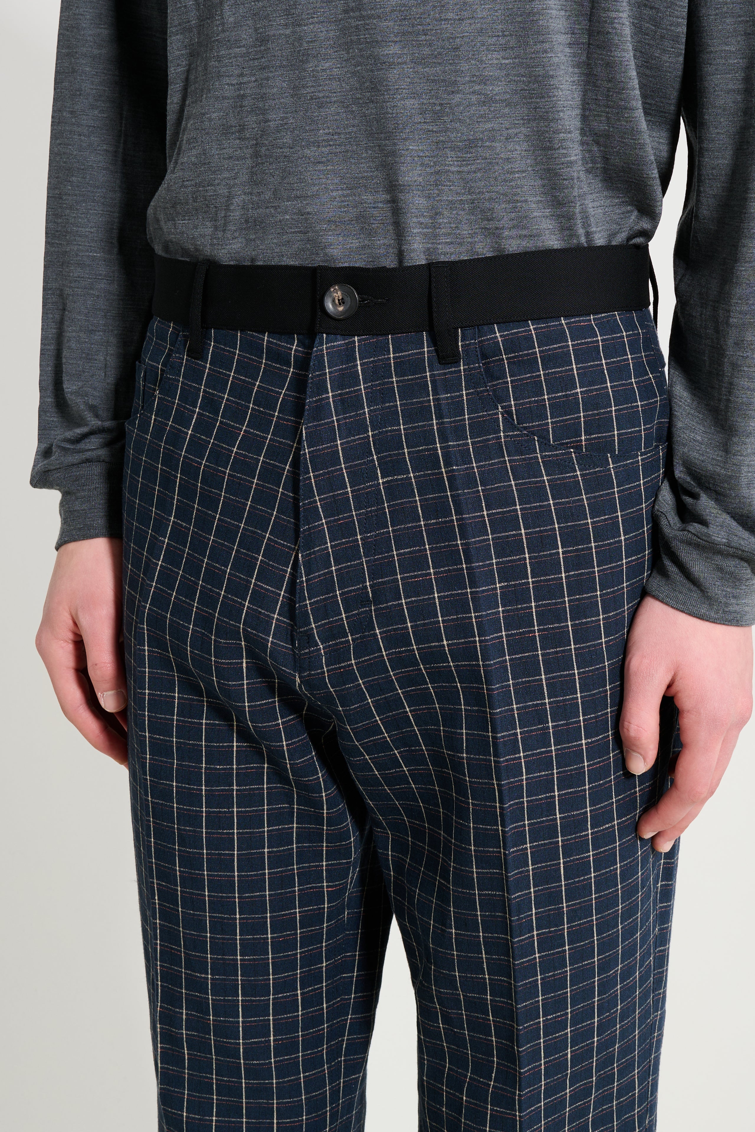 Wales Bonner London Trouser Navy / Ivory / Rust