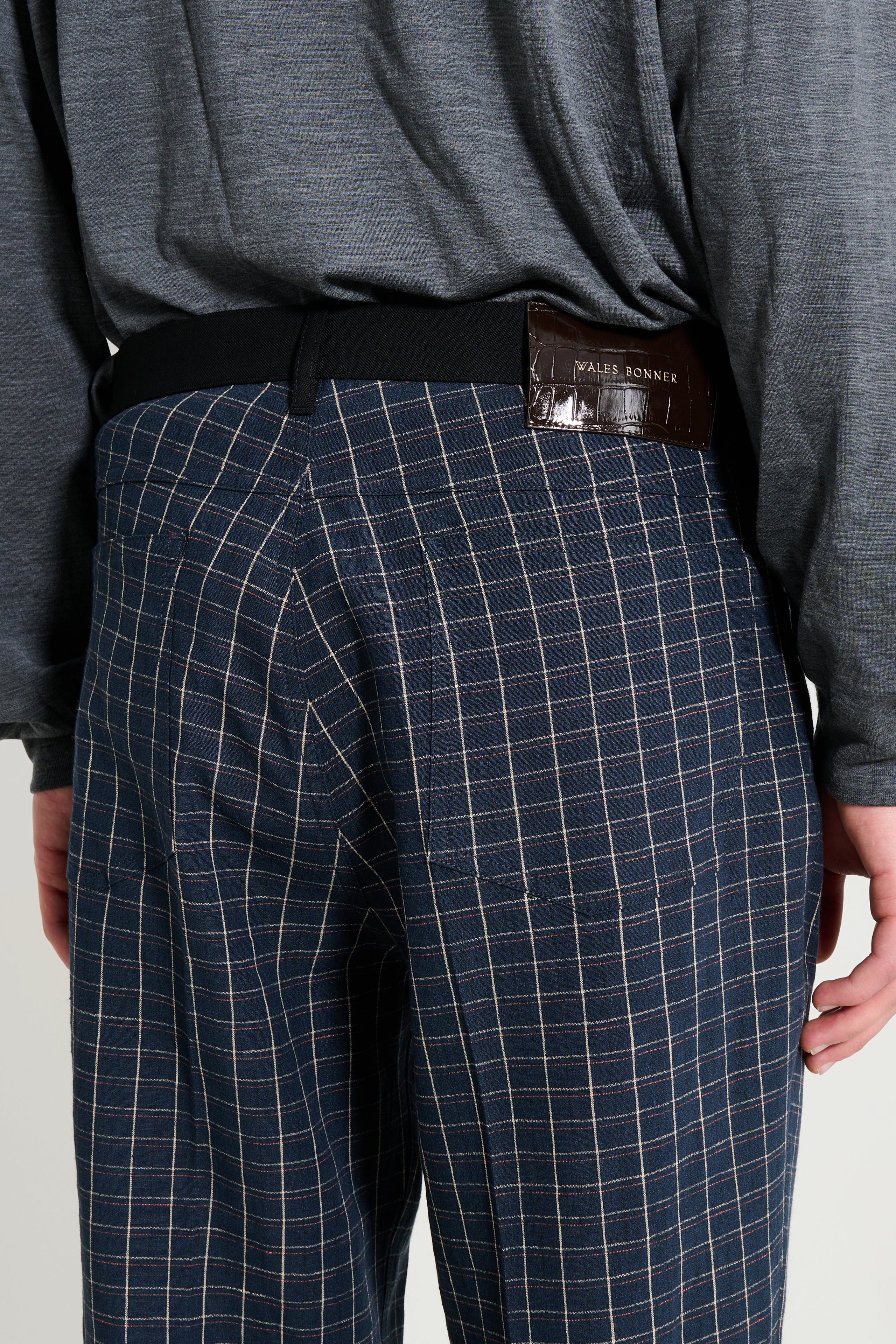 Wales Bonner London Trouser Navy / Ivory / Rust