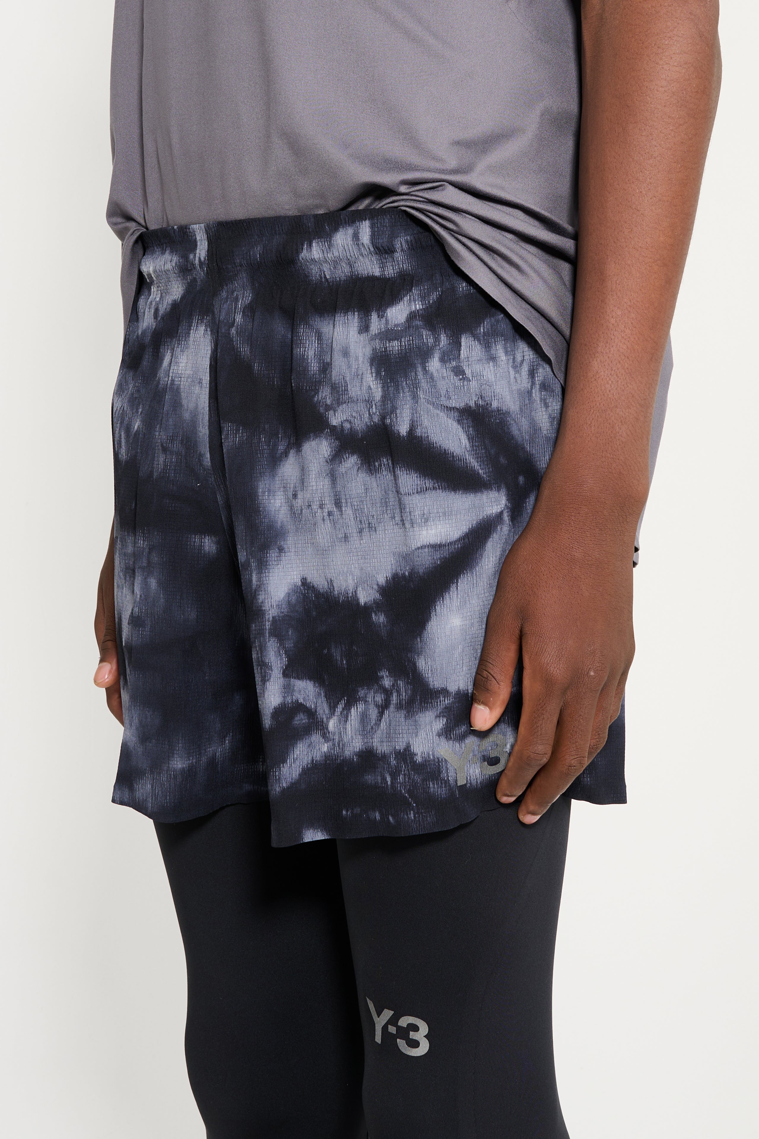 Y-3 AOP Running Shorts Black / Multi Color