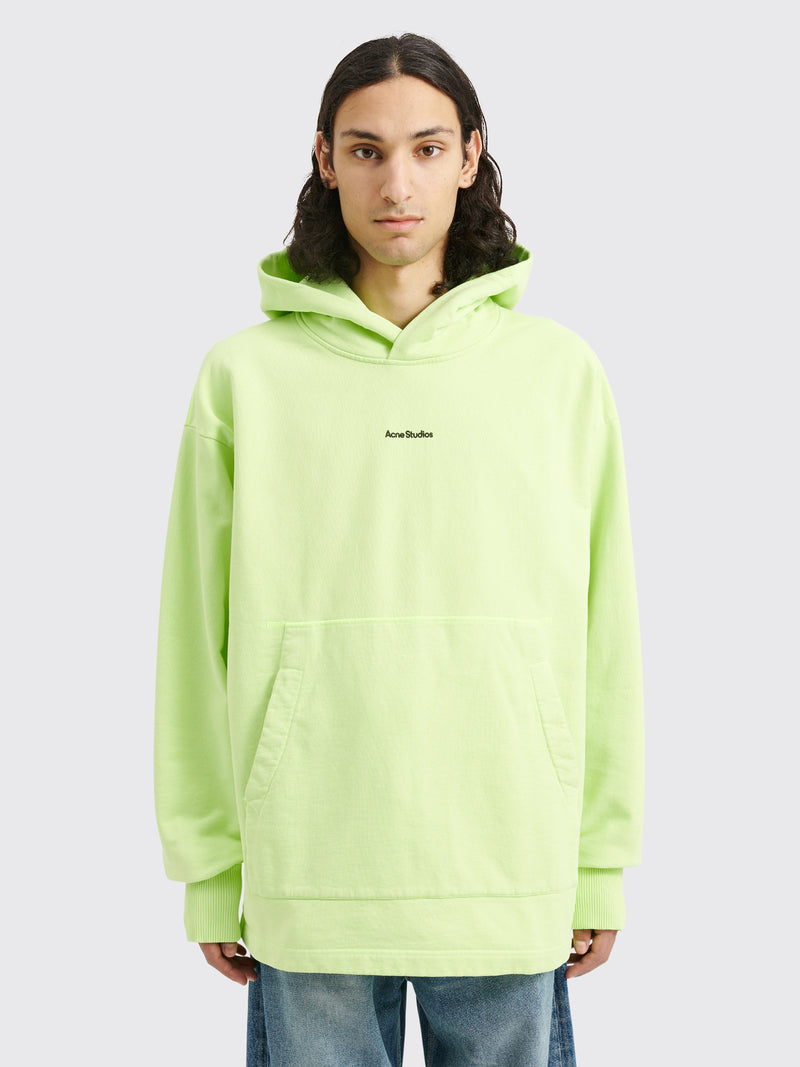 Acne Studios - hooded sweatshirt fluo green