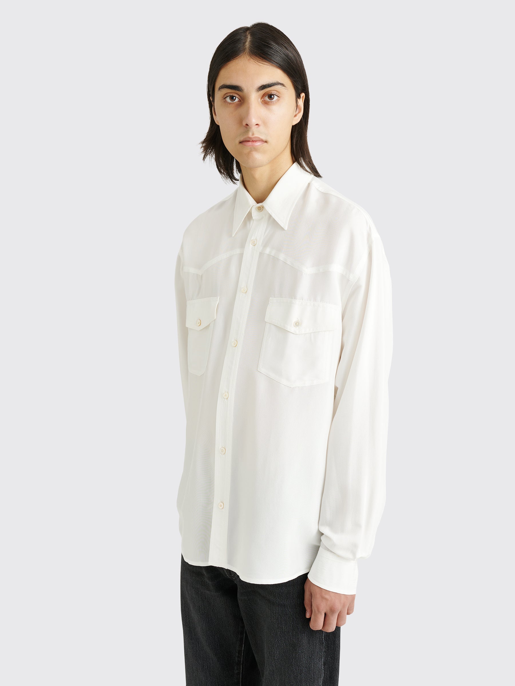 Acne Studios Button-Up Western Shirt Off White