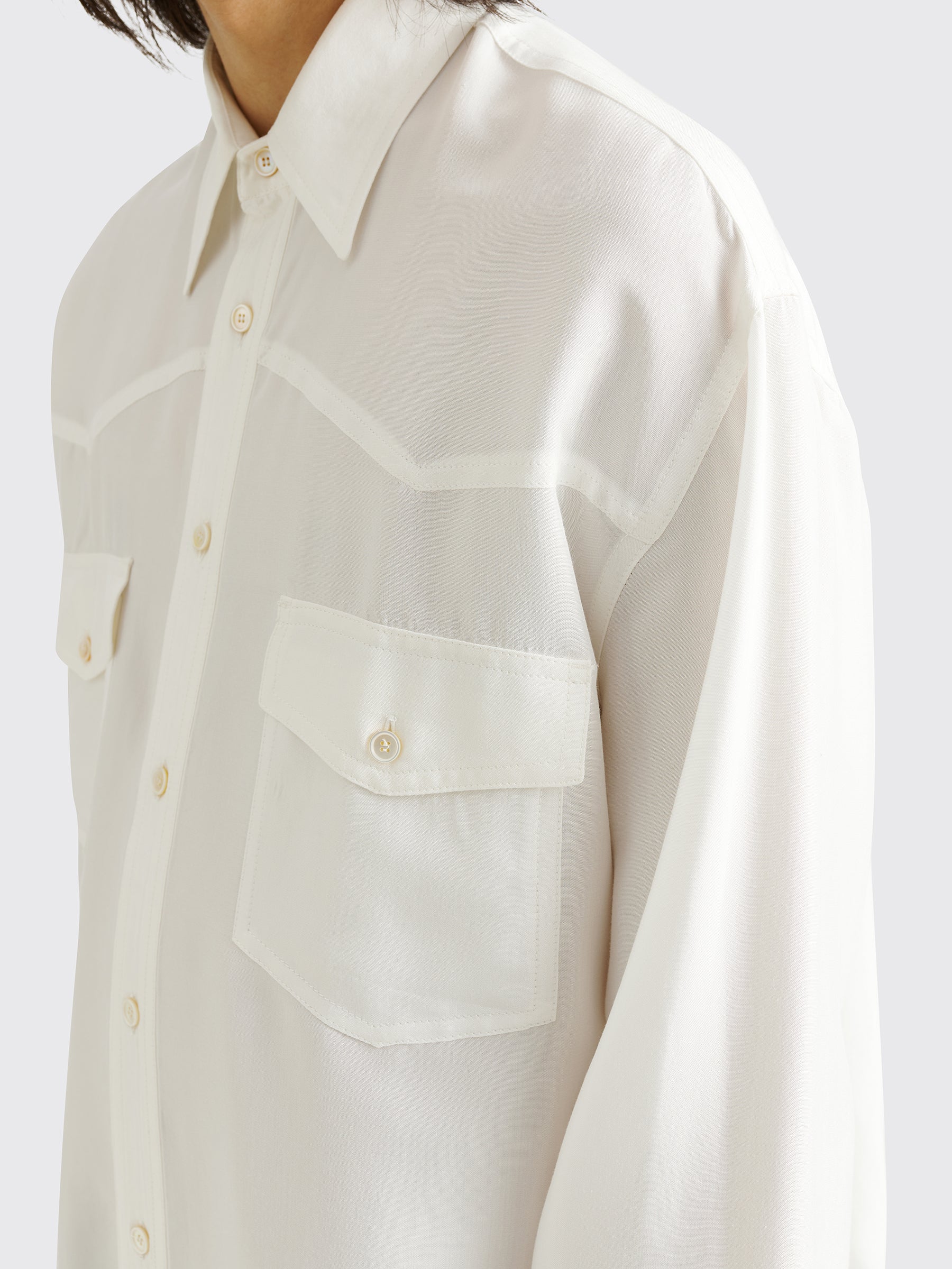 Acne Studios Button-Up Western Shirt Off White