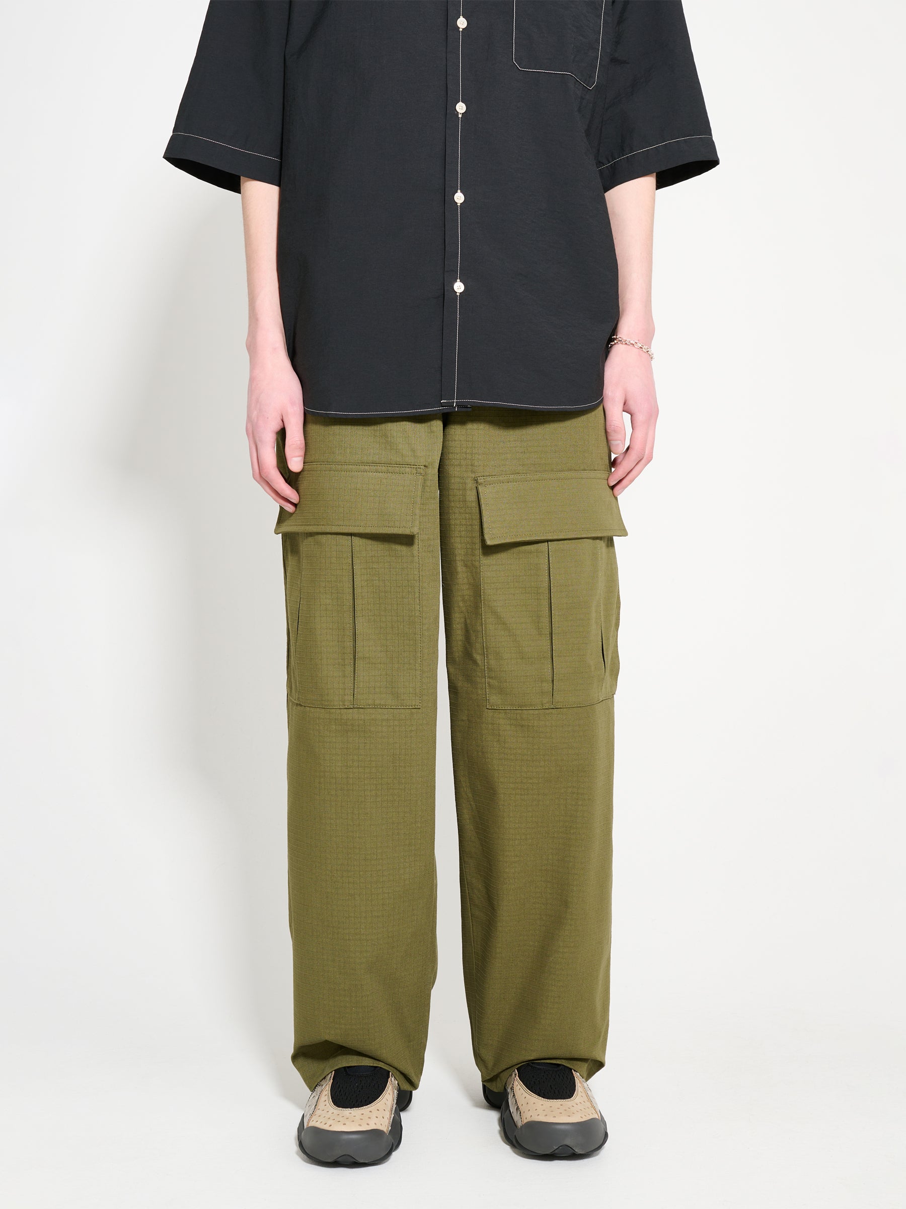 Acne Studios Casual Pants Olive Green