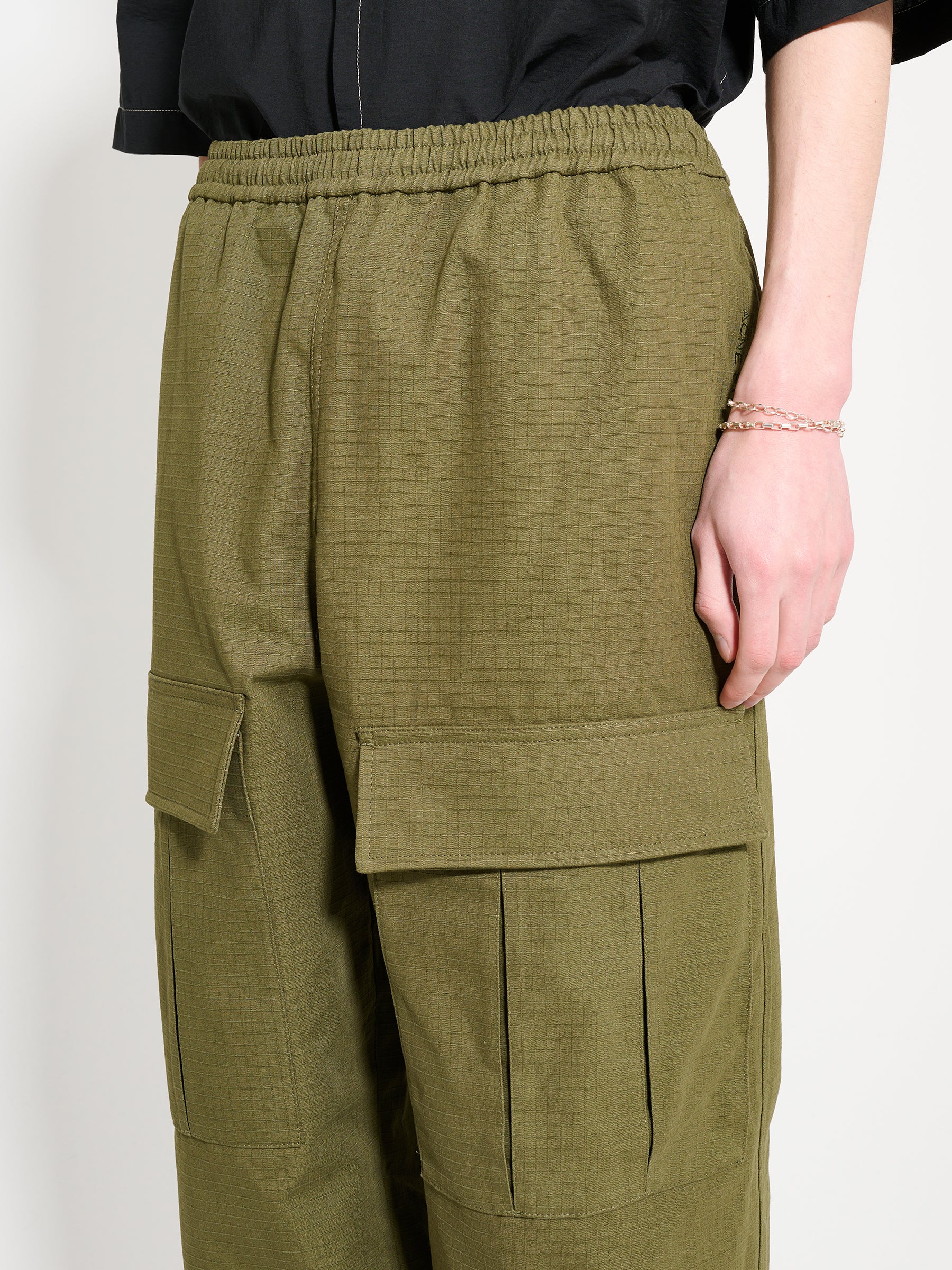 Acne Studios Casual Pants Olive Green