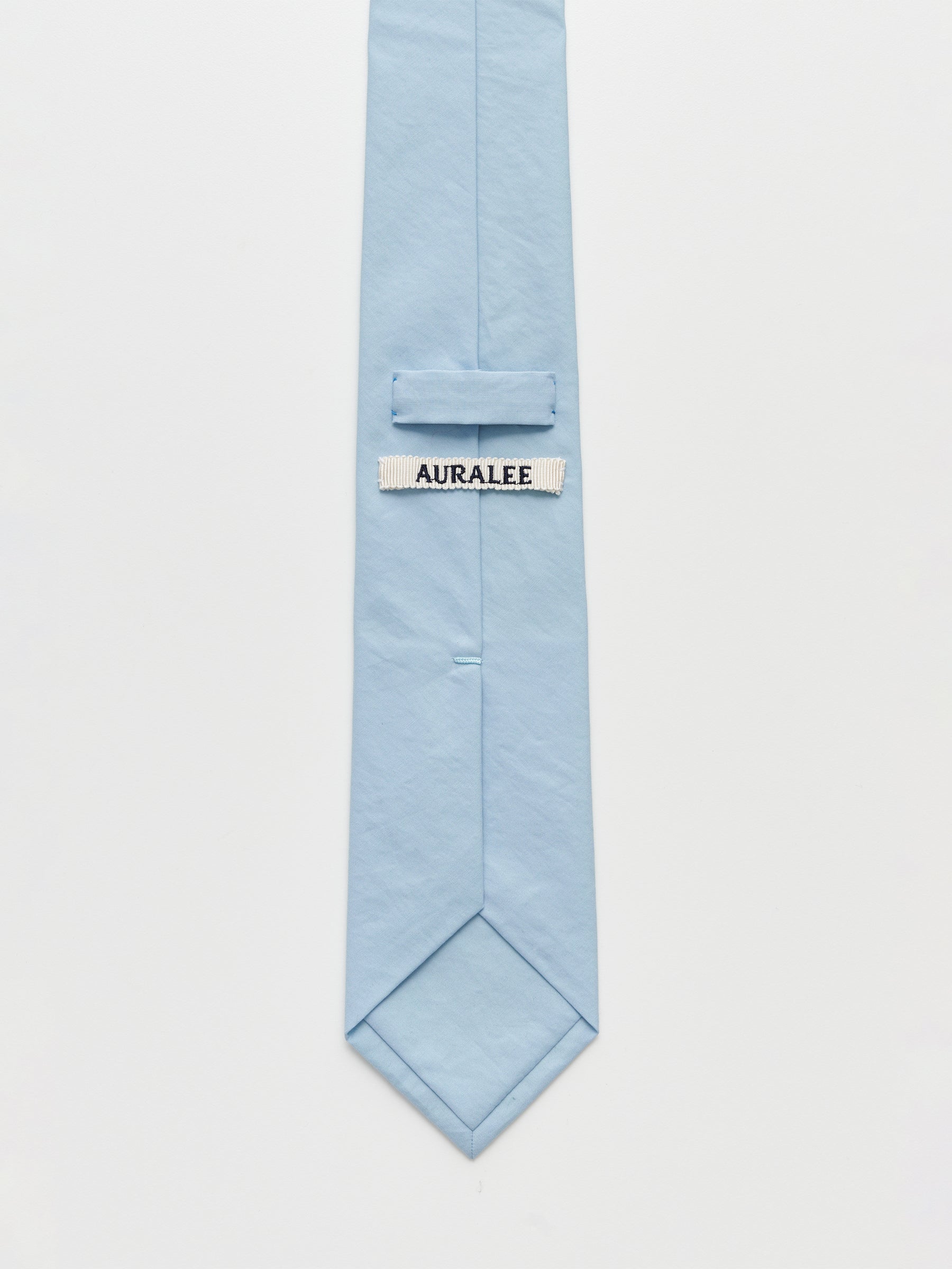 Auralee Washed Finx Twill Tie Sax Blue