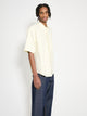 Auralee Washed Finx Twill Big Half Sleeved Shirt Light Yellow