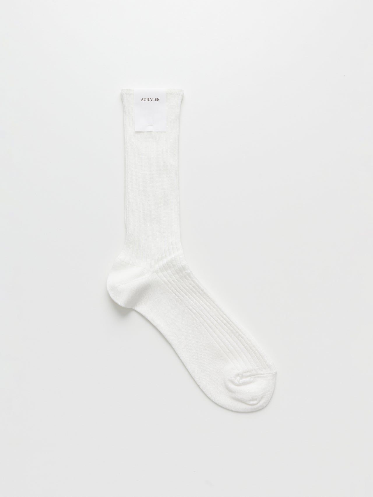 Auralee Giza High Gauge Socks White