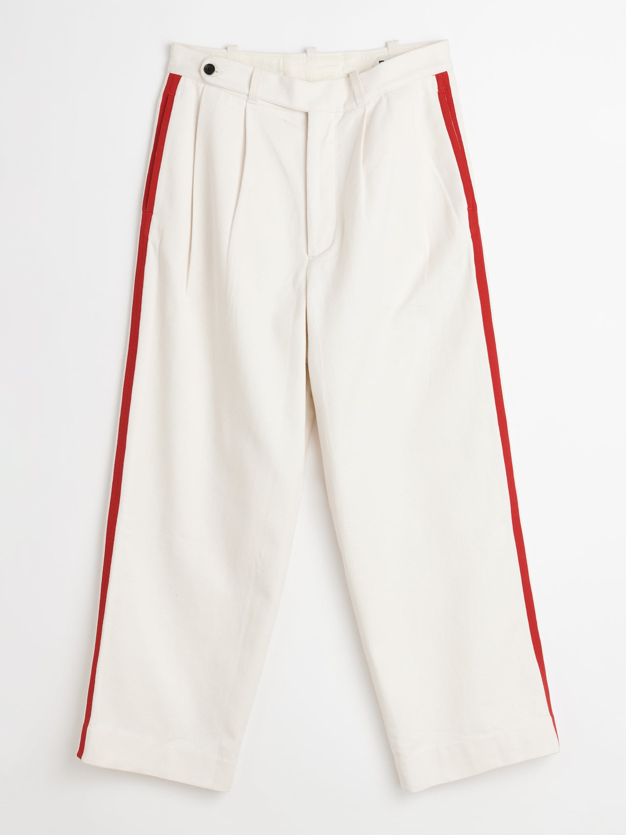 Bode Skunk Tail Patch Trouser Red White