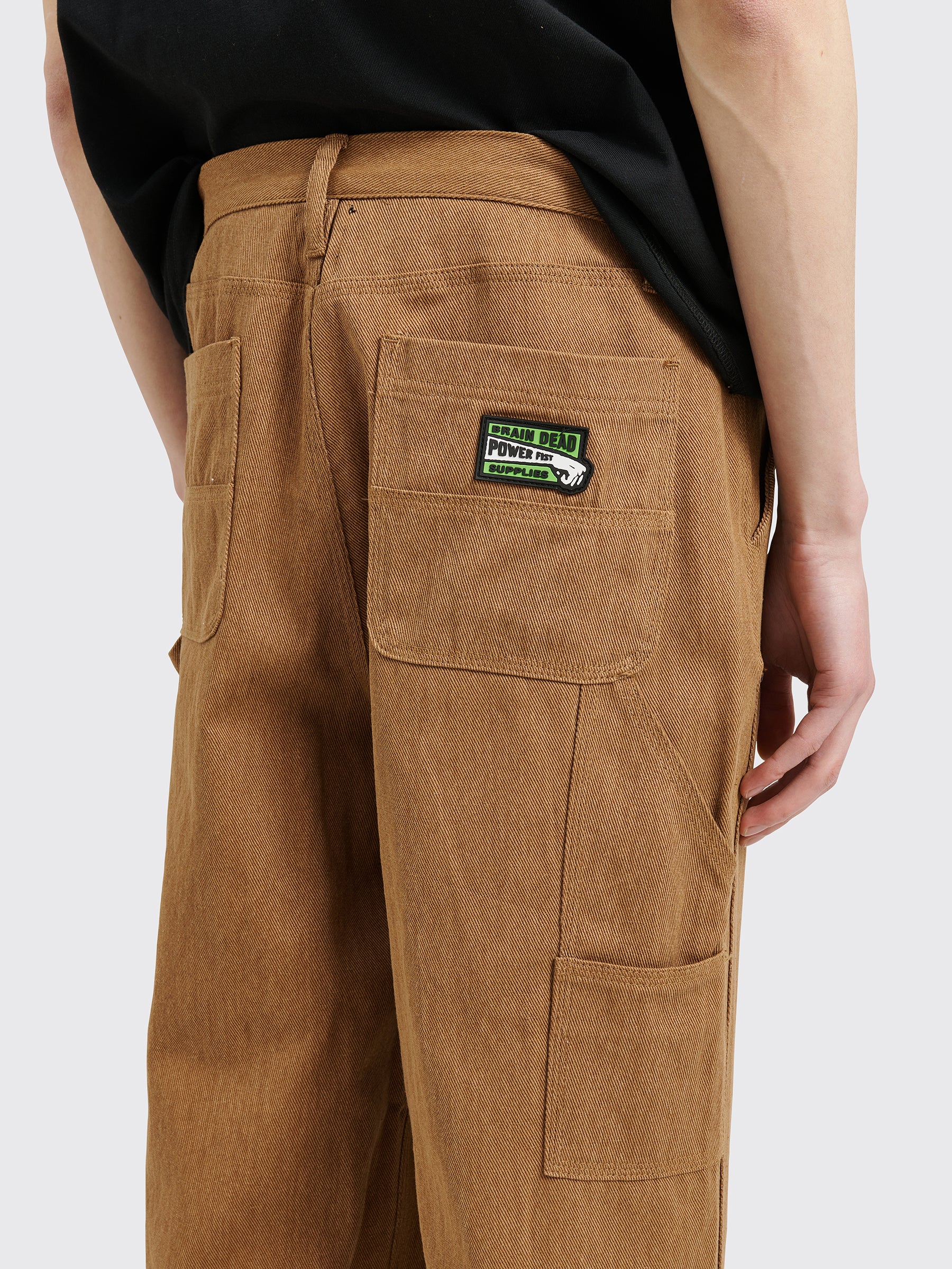 Brain Dead Bull Denim Double Knee Utility Pants Brown