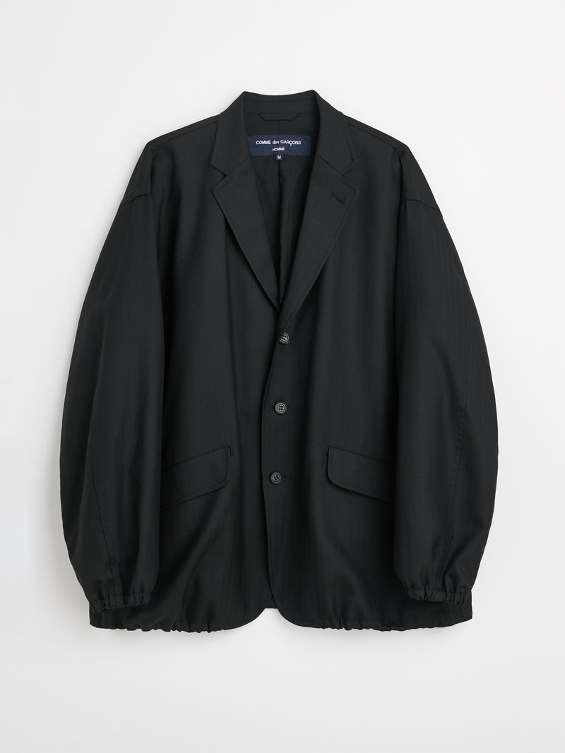 Comme des Garçons - homme wool herringbone jacket black