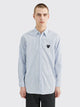 Comme des Garçons Play Small Heart LS Shirt Stripe Blue / White