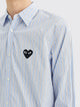 Comme des Garçons Play Small Heart LS Shirt Stripe Blue / White