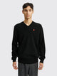 Comme des Garçons Play Mini Heart V-Neck Knit Sweater Black