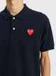 Comme des Garçons Play Small Heart Polo T-shirt Navy