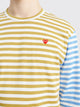 Comme des Garçons Play Mini Heart LS T-shirt Stripe Olive / Blue