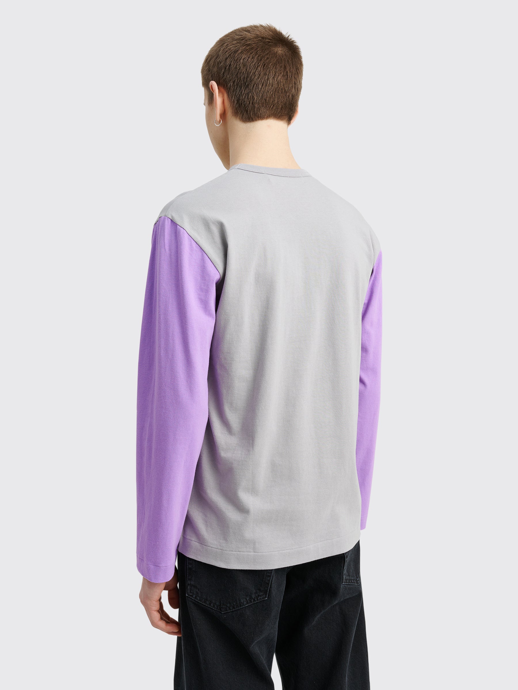 Comme des Garçons Play Mini Heart LS T-shirt Grey / Purple