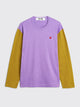 Comme des Garçons Play Mini Heart LS T-shirt Purple / Olive