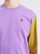 Comme des Garçons Play Mini Heart LS T-shirt Purple / Olive