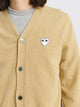 Comme des Garçons Play Small Heart Knitted Cardigan Light Camel
