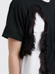 Comme des Garçons Homme Plus Fake Fur Cut-Out Mesh T-shirt Black