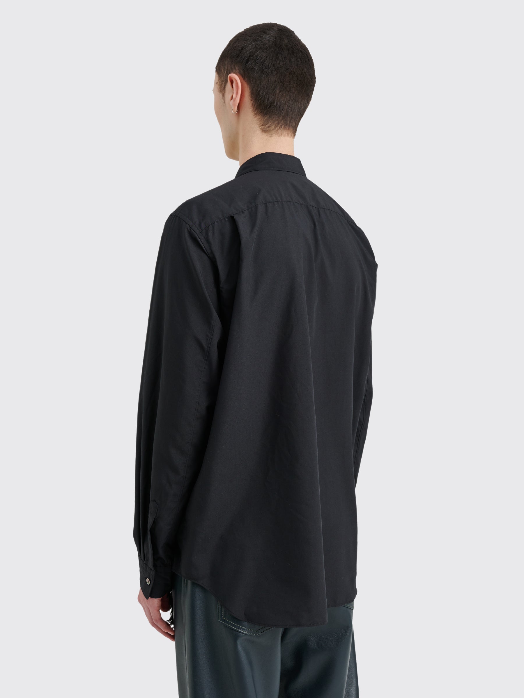 Comme des Garçons Homme Plus Fake Fur Panel Shirt Black