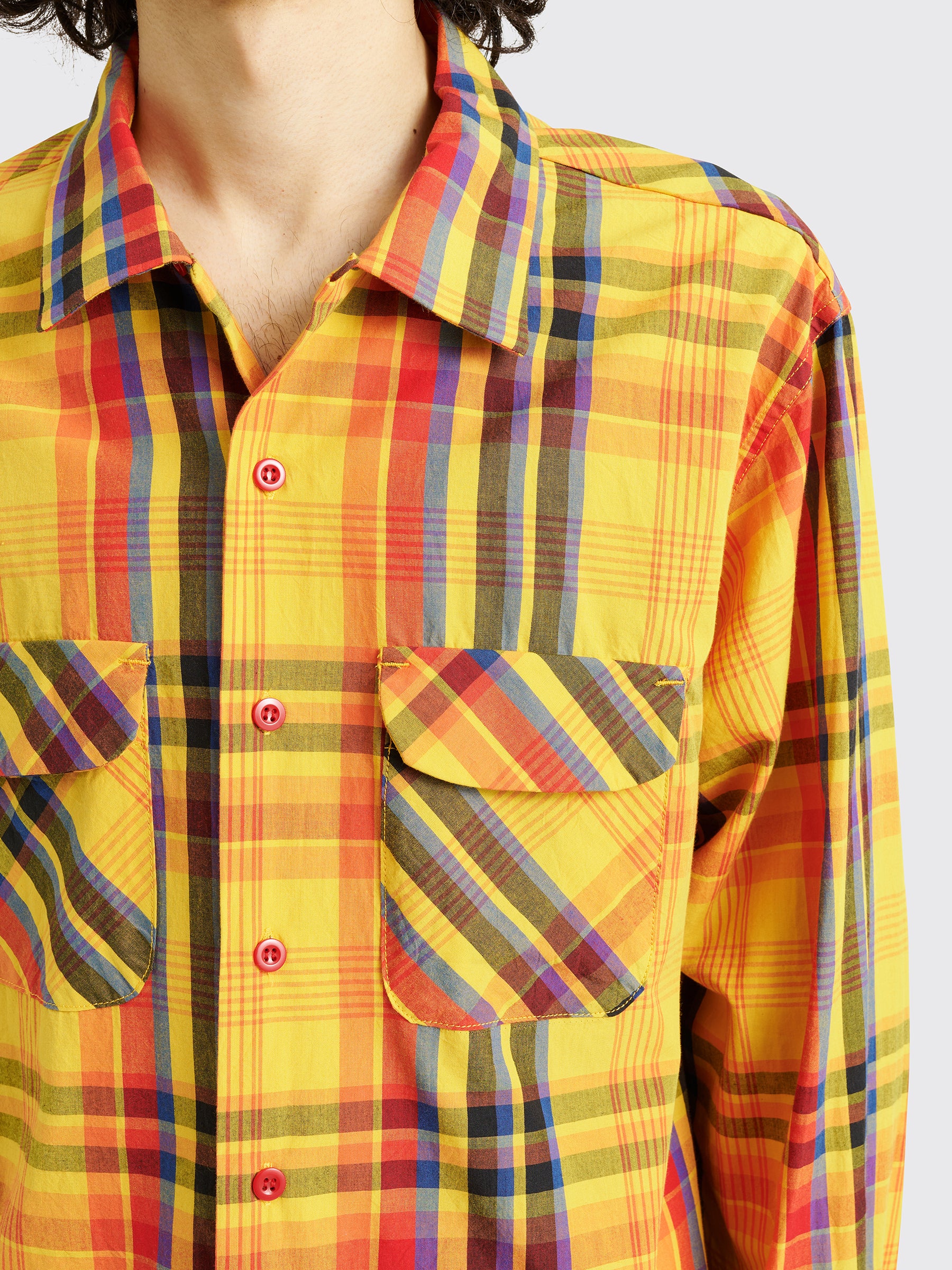 Engineered Garments Cotton Plaid Classic Shirt Gold