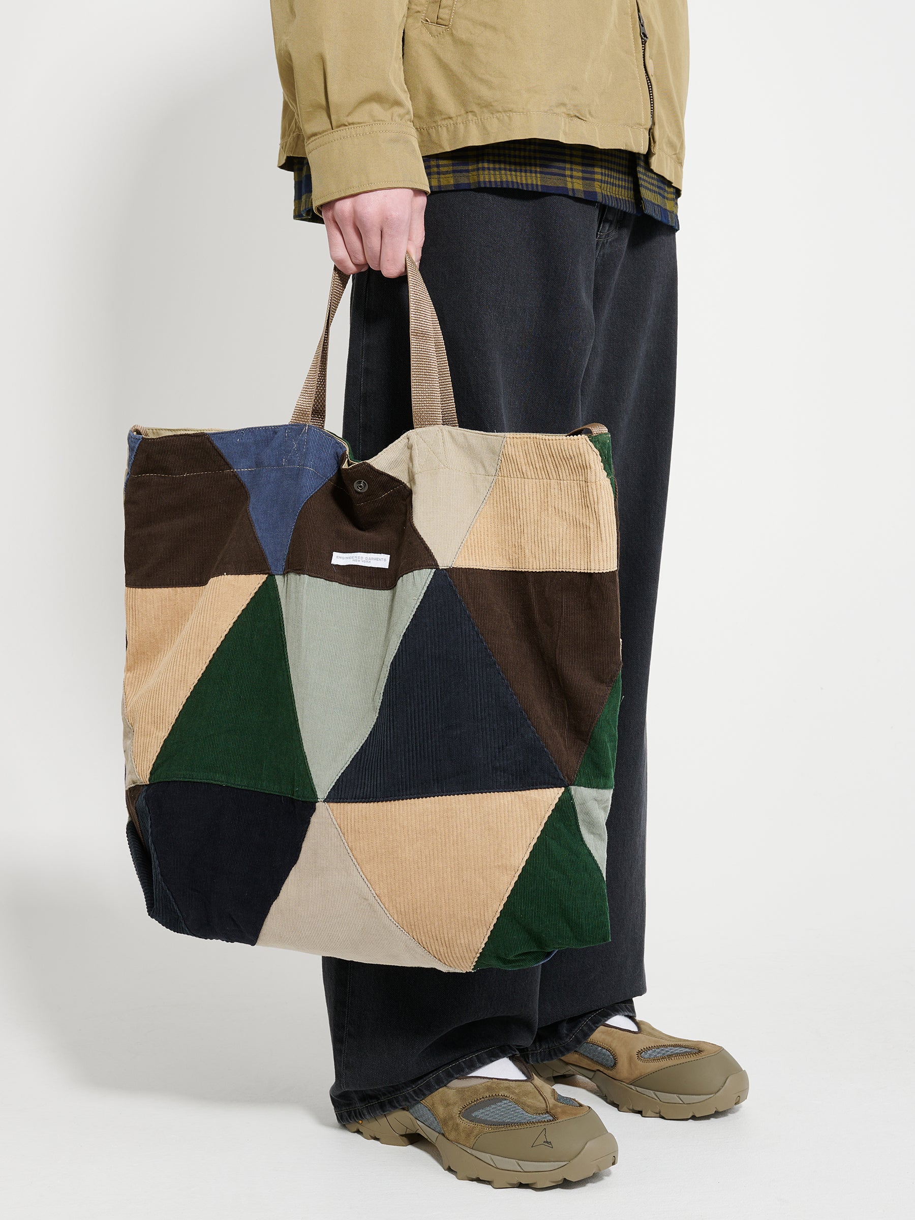 Engineered Garments Carry All Tote Multi Color Triangle Corduroy