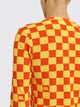 ERL Checker Print Waffle Longsleeve T-shirt Orange