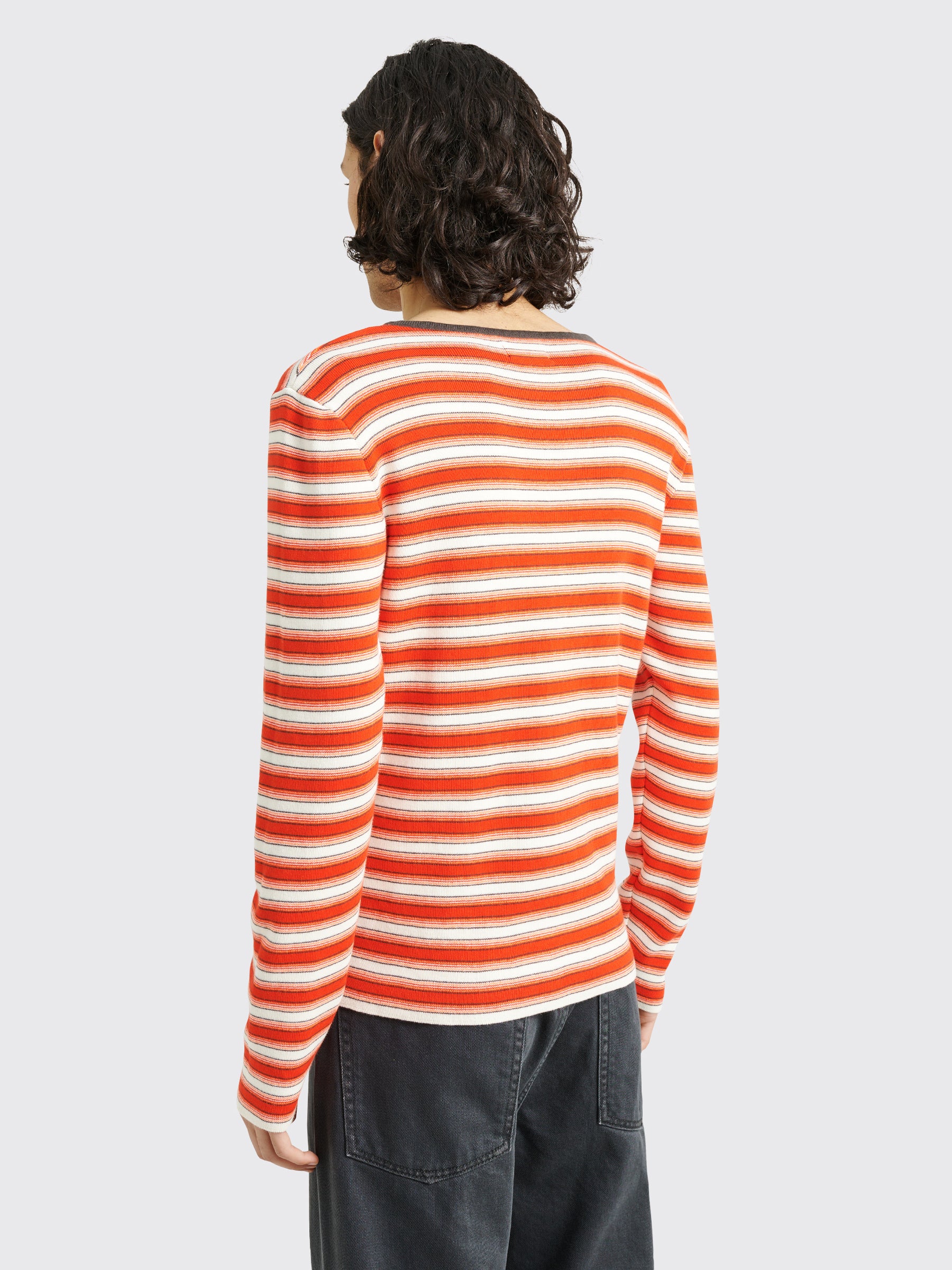 ERL Crewneck Striped Light Sweater Red