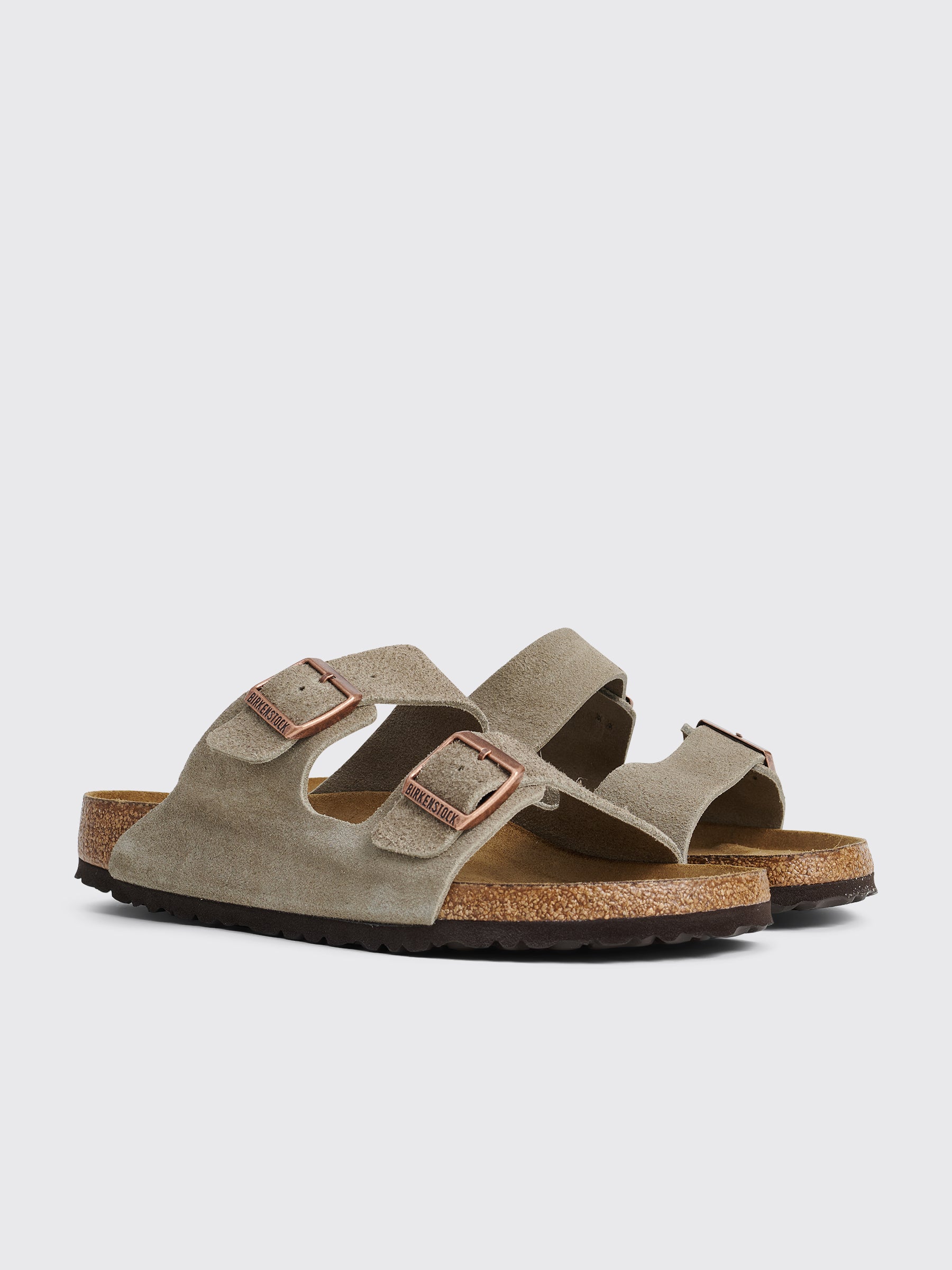 Birkenstock Arizona SFB Suede Sandals Taupe