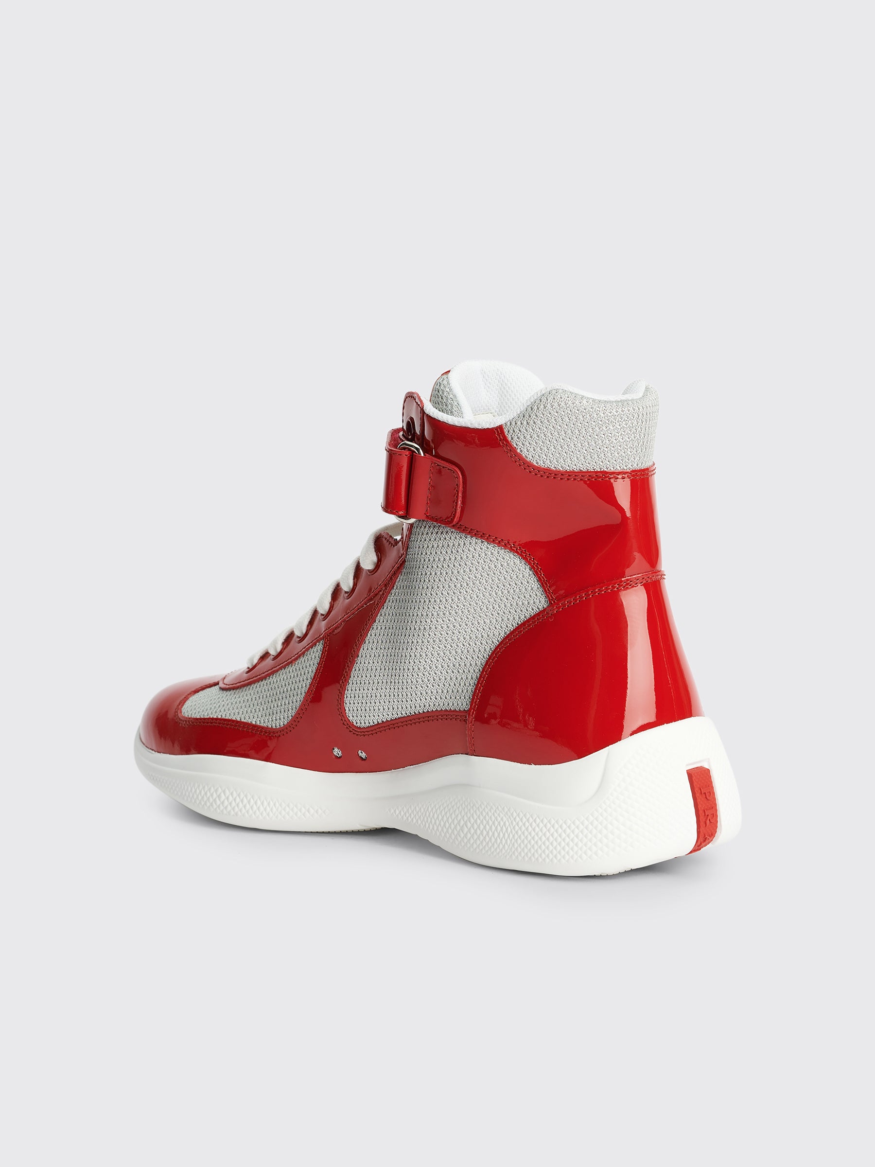 Prada America’s Cup High-Top Sneakers Red