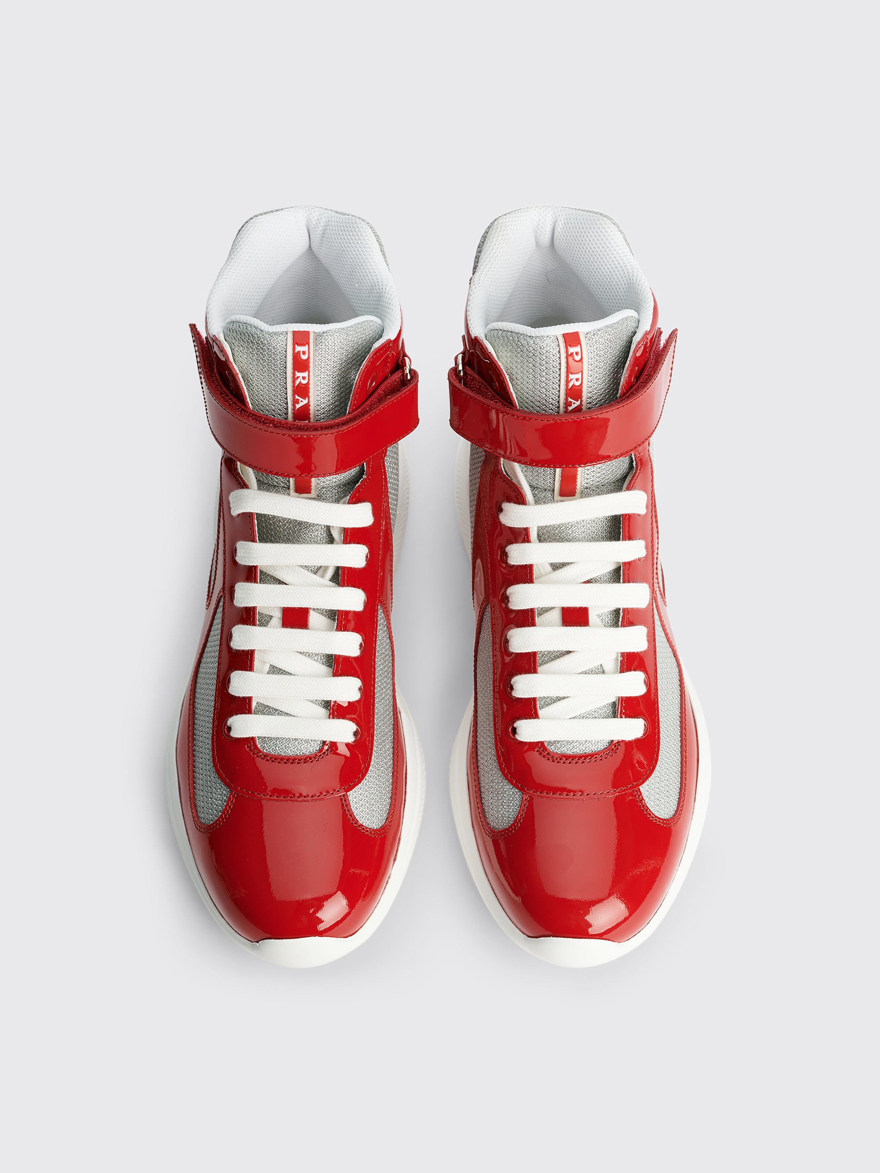 Prada America’s Cup High-Top Sneakers Red