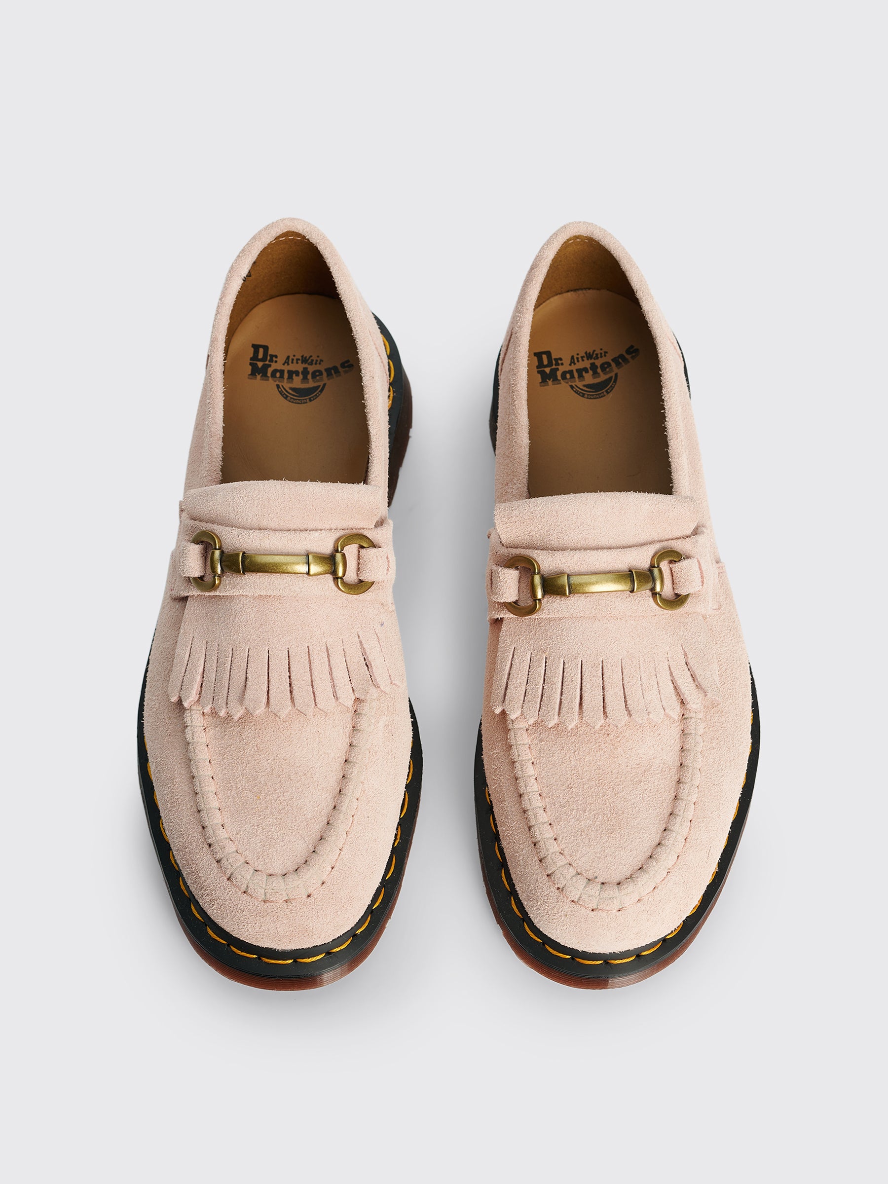 Dr. Martens Adrian Snaffle Suede Loafers Peach Beige