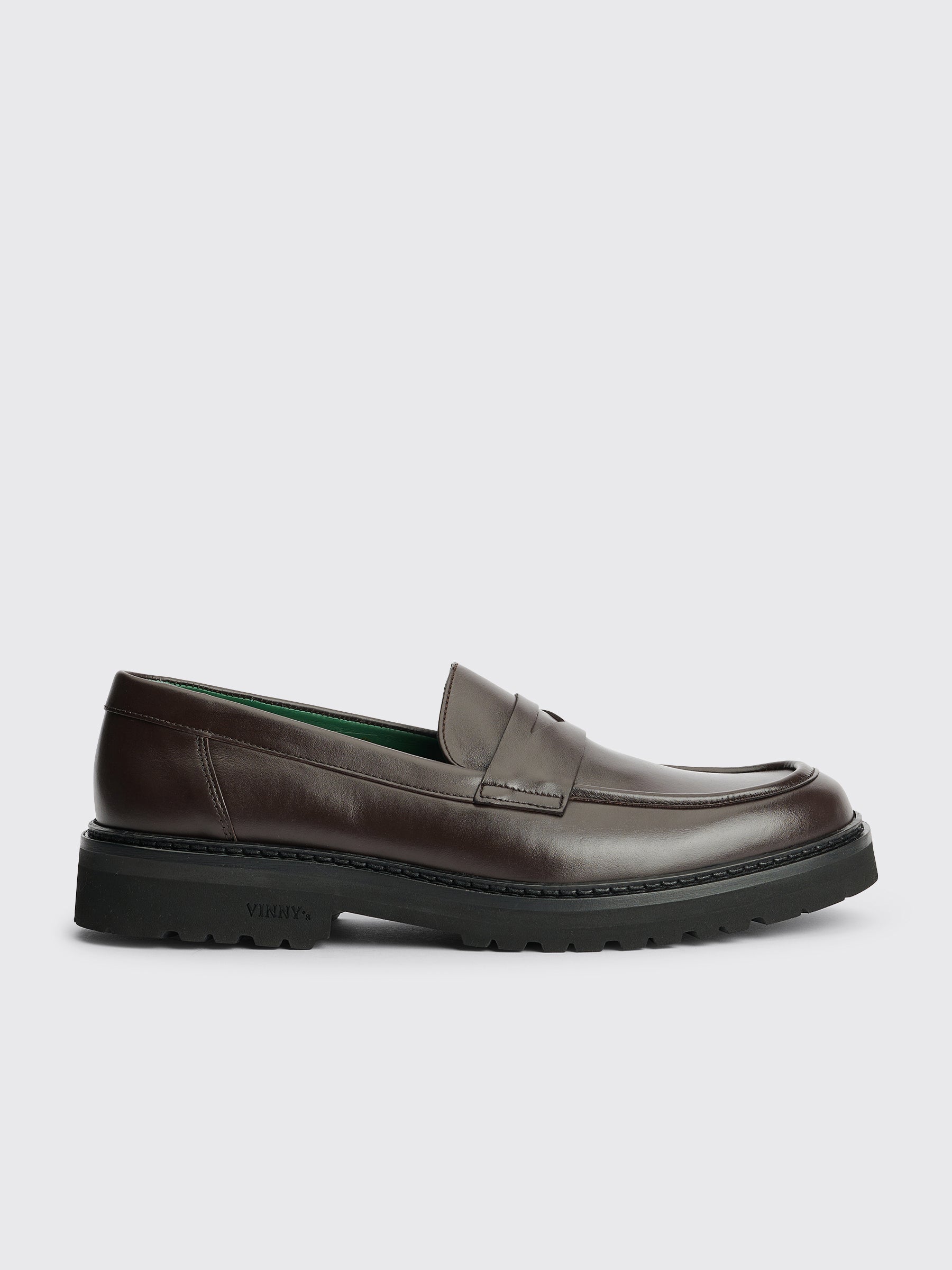 VINNY’s Richee Penny Loafer Crust Leather Brown