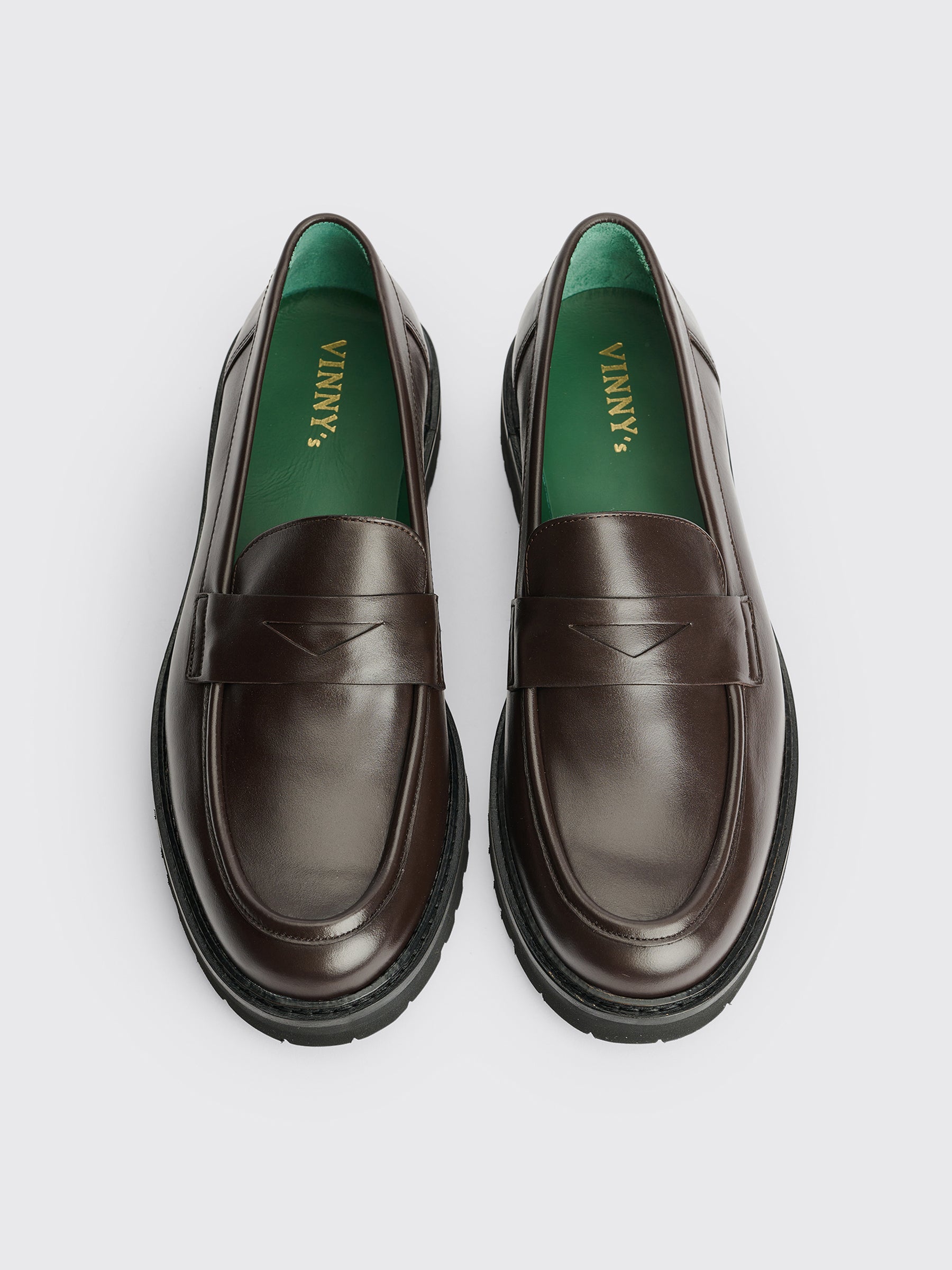 VINNY’s Richee Penny Loafer Crust Leather Brown