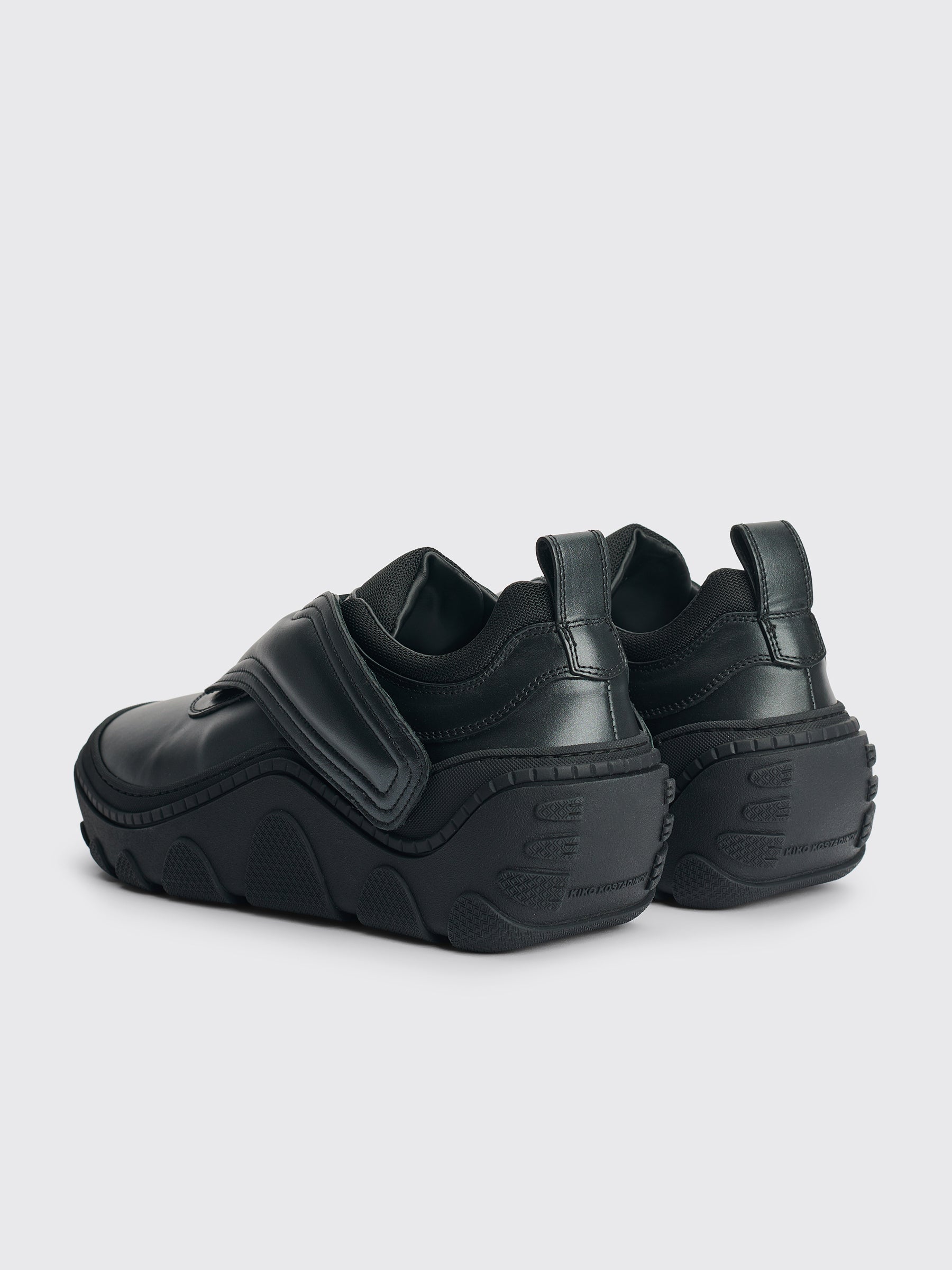 Kiko Kostadinov Tonkin Strap Shoe Leather Charcoal / Jet Black