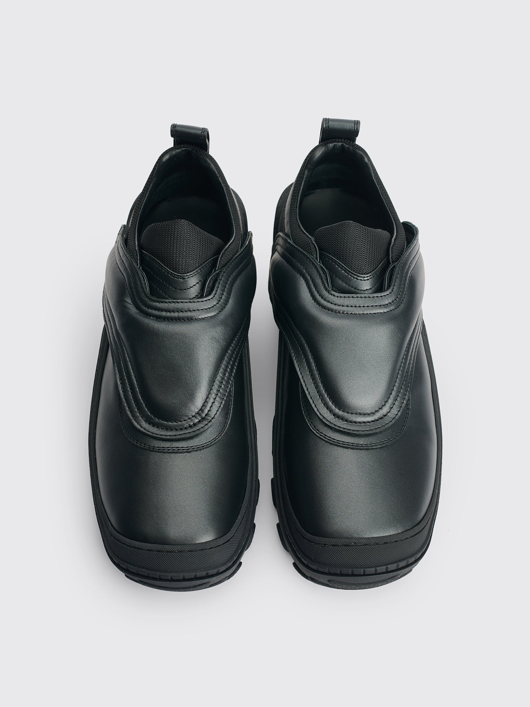 Kiko Kostadinov Tonkin Strap Shoe Leather Charcoal / Jet Black