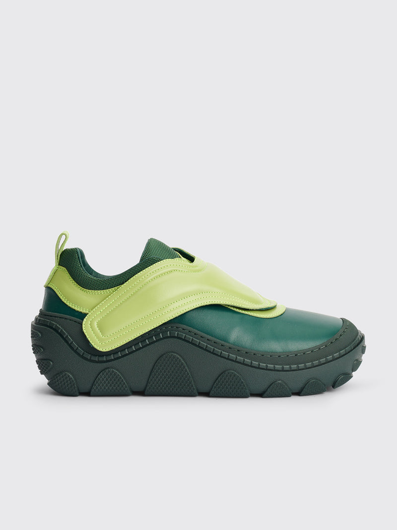 Kiko Kostadinov - tonkin strap shoe leather lime / serpentine