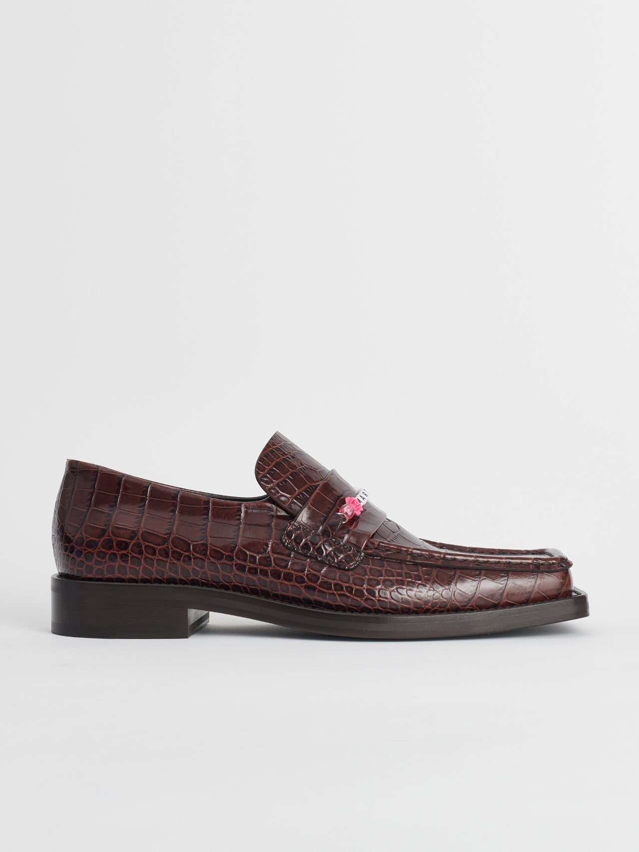 Martine Rose Beaded Square Toe Loafer Brown / Multi