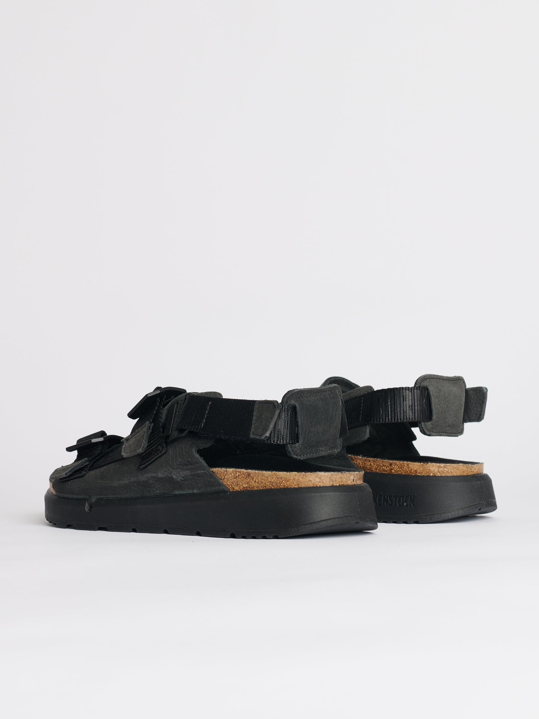 Birkenstock Shinjuku Natural Leather Sandals Black