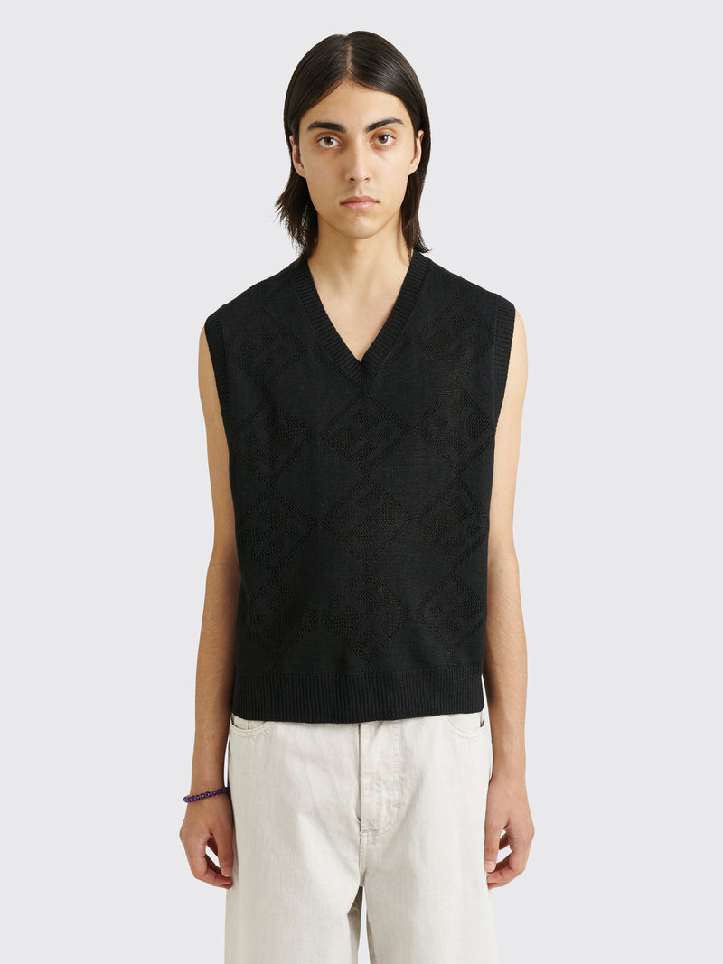 Fucking Awesome - letter square vest black