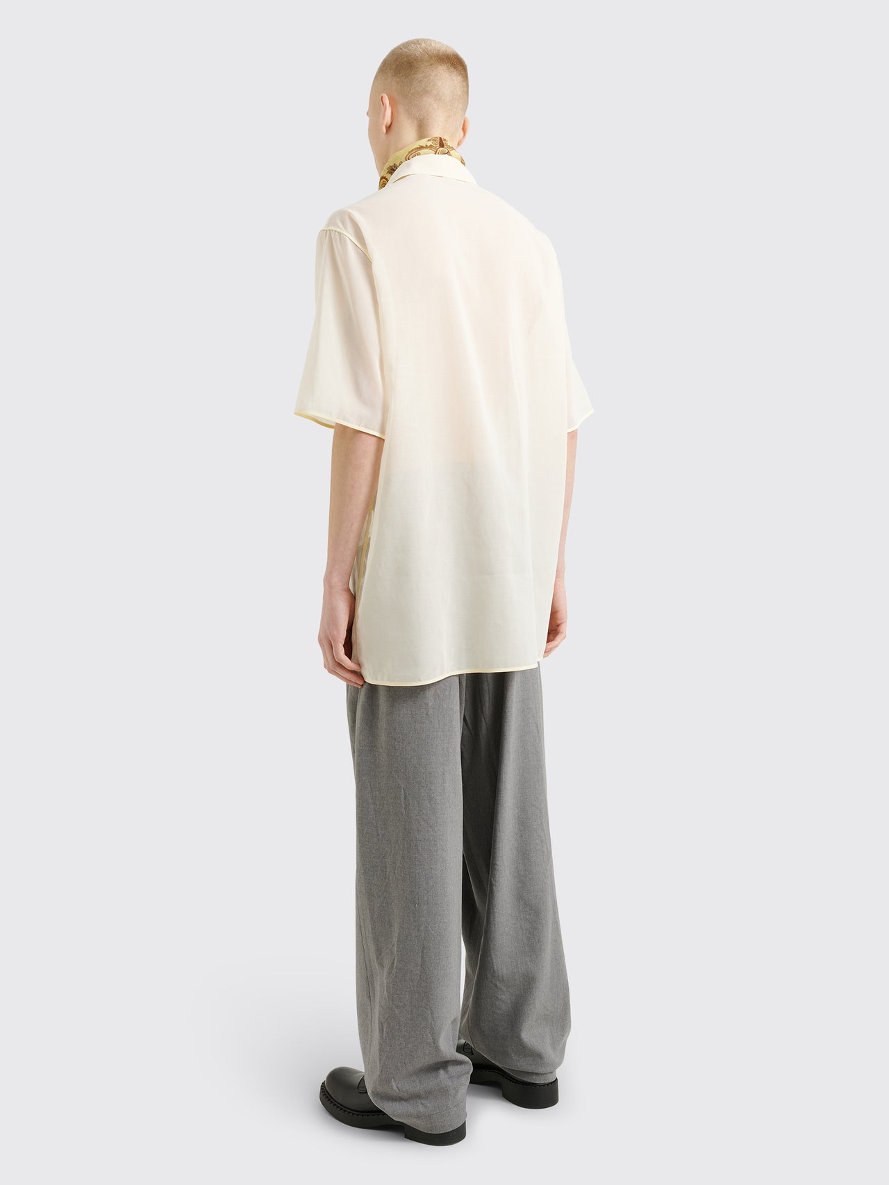 Jil Sander Relaxed Sheer Cotton Shirt Natural